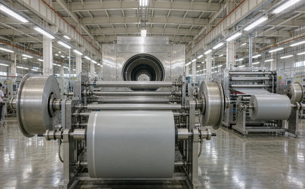 Adhesive tape coating production line