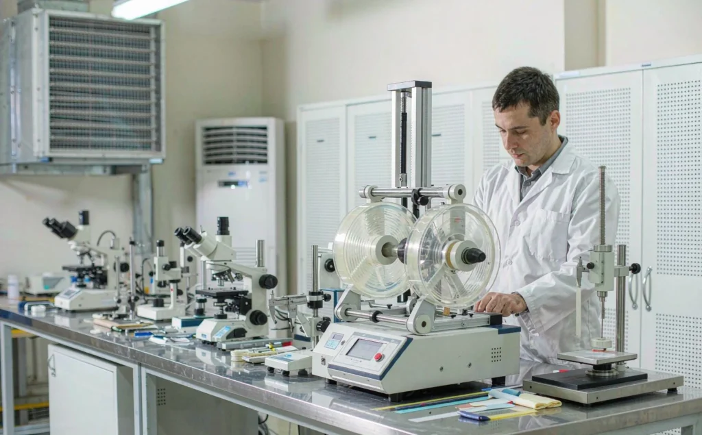 Adhesive tape quality inspection laboratory